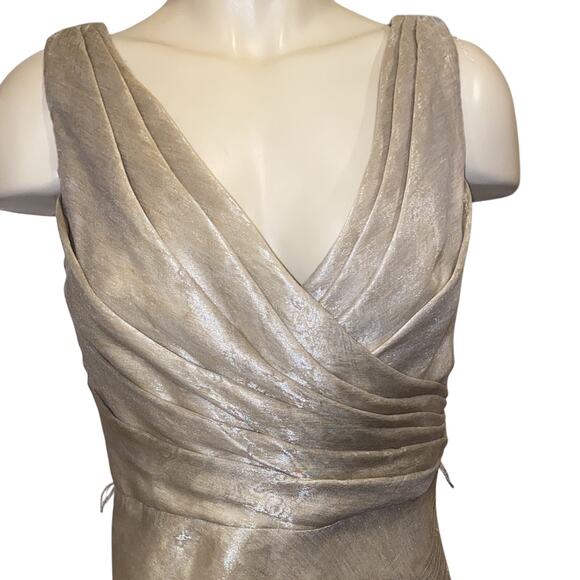 Roland Nivelais Bergdorf Goodman Gold Long Dress high couture Maxi - Picture 10 of 16